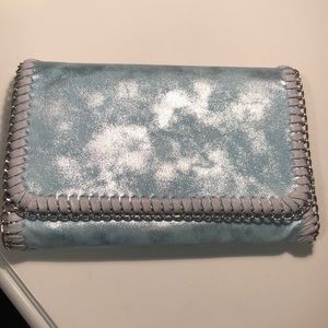 Light Blue and Silver Clutch